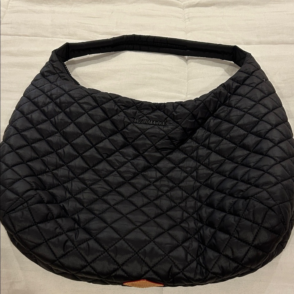 MZ Wallace Quilted Black Hobo Bag
